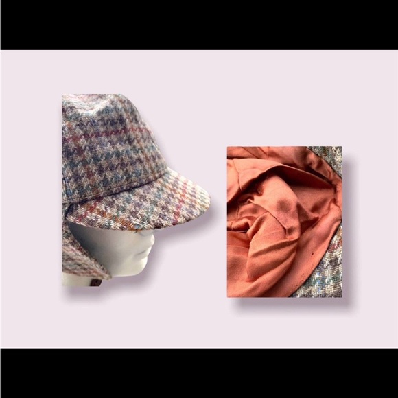 Vintage Hat Wool Plaid Men’s Sherlock Cap - Picture 8 of 9